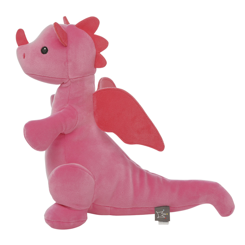 pink dragon plush side profile