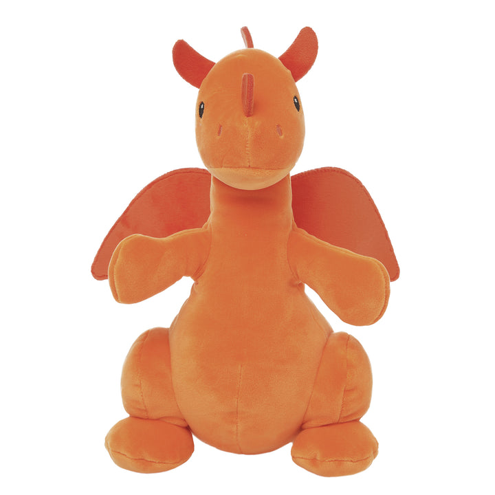 orange dragon plush front facing view