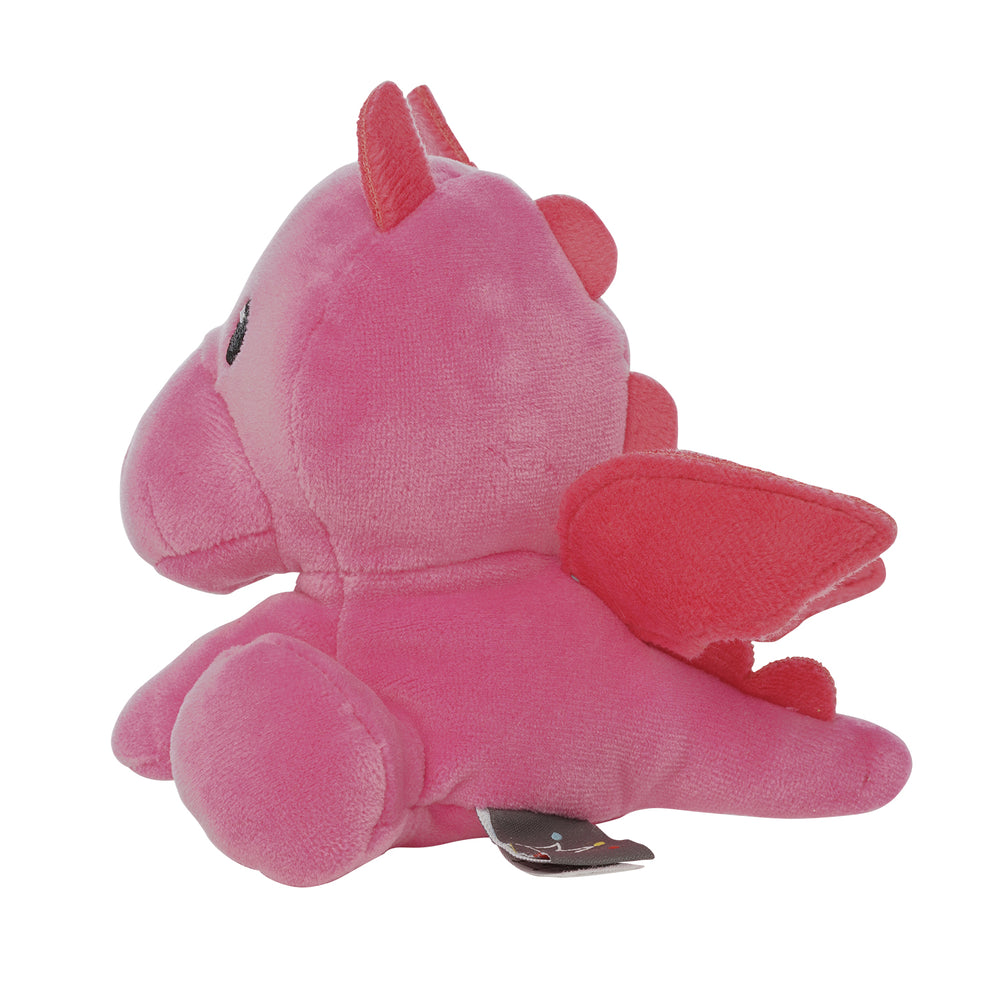 pink baby dragon plush rotated sideways