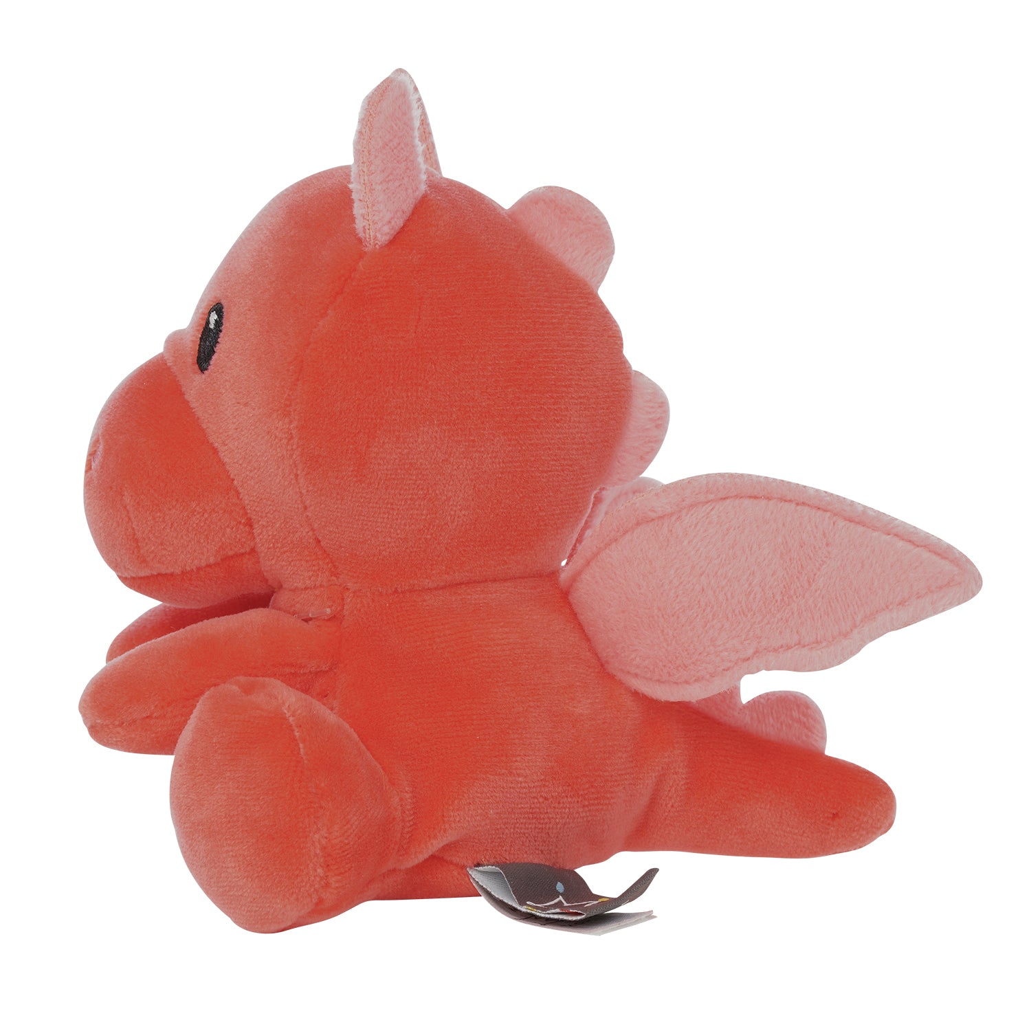 red baby dragon plush rotated sideways