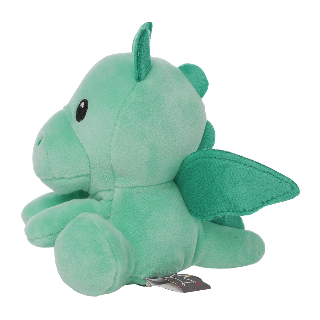 robins egg blue green baby dragon plush rotated sideways