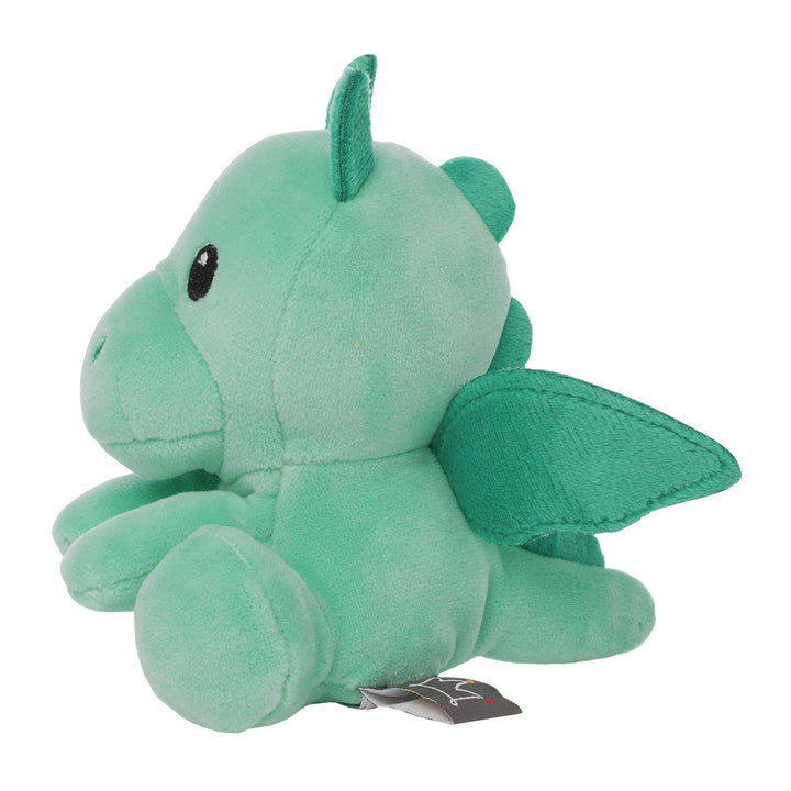 robins egg blue green baby dragon plush rotated sideways