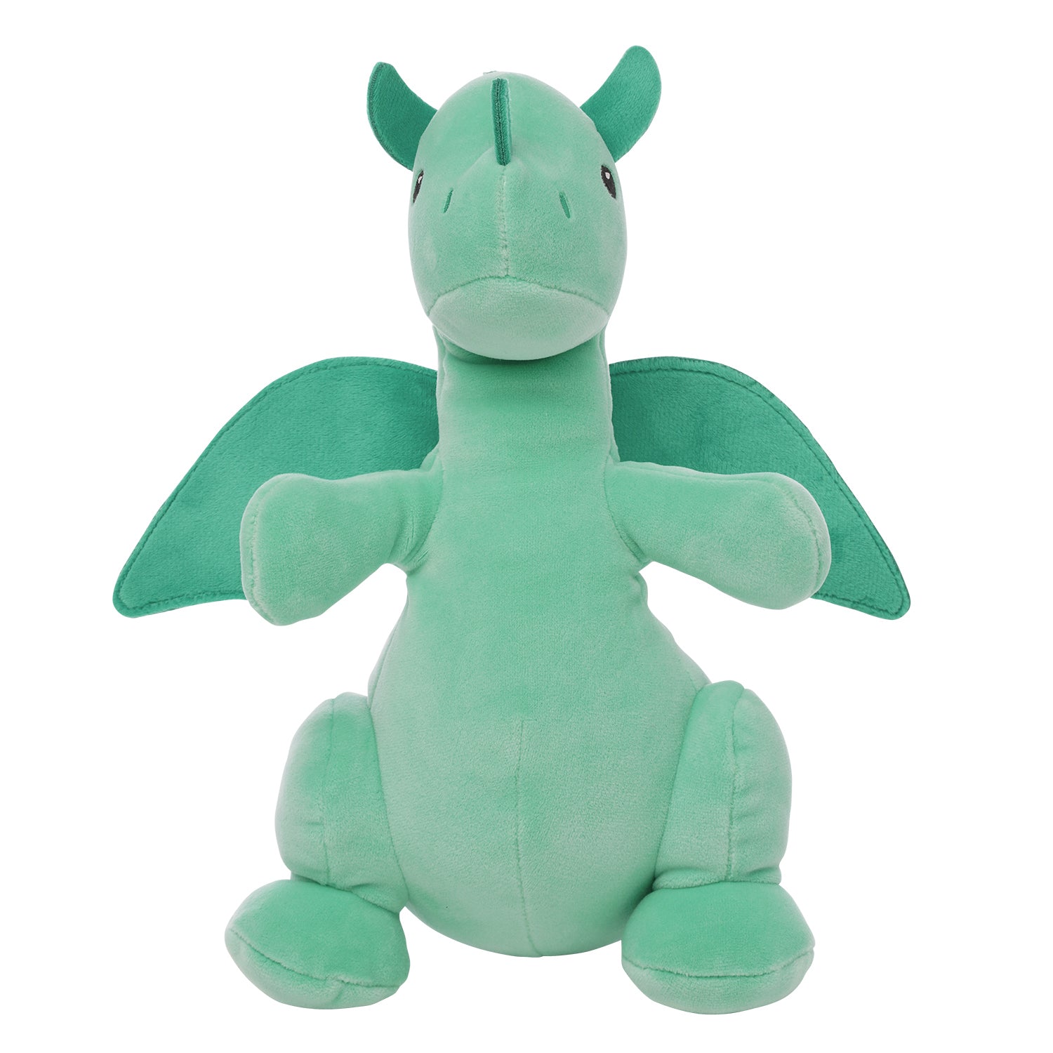 robin's egg blue dragon plush front facing view