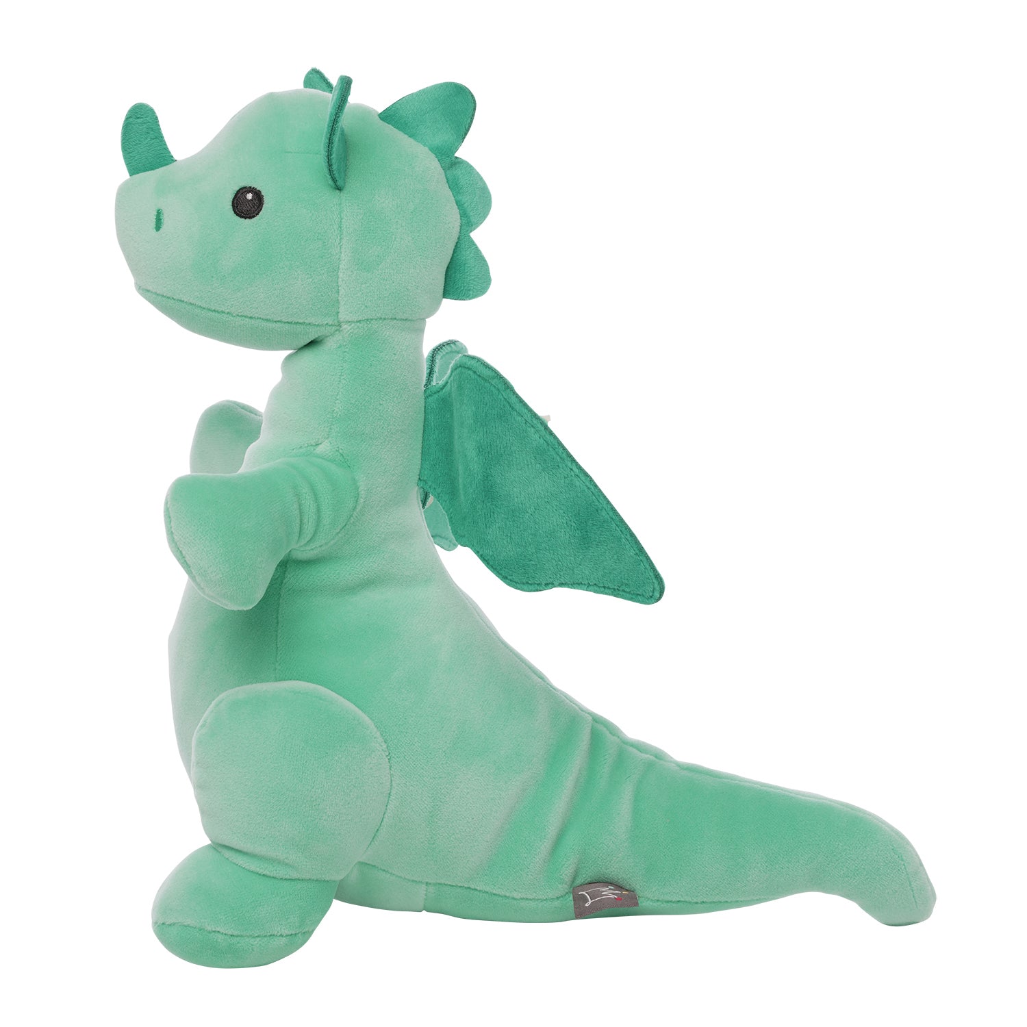 robin's egg blue dragon plush side profile