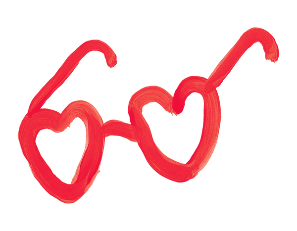 heart shaped glasses illustration