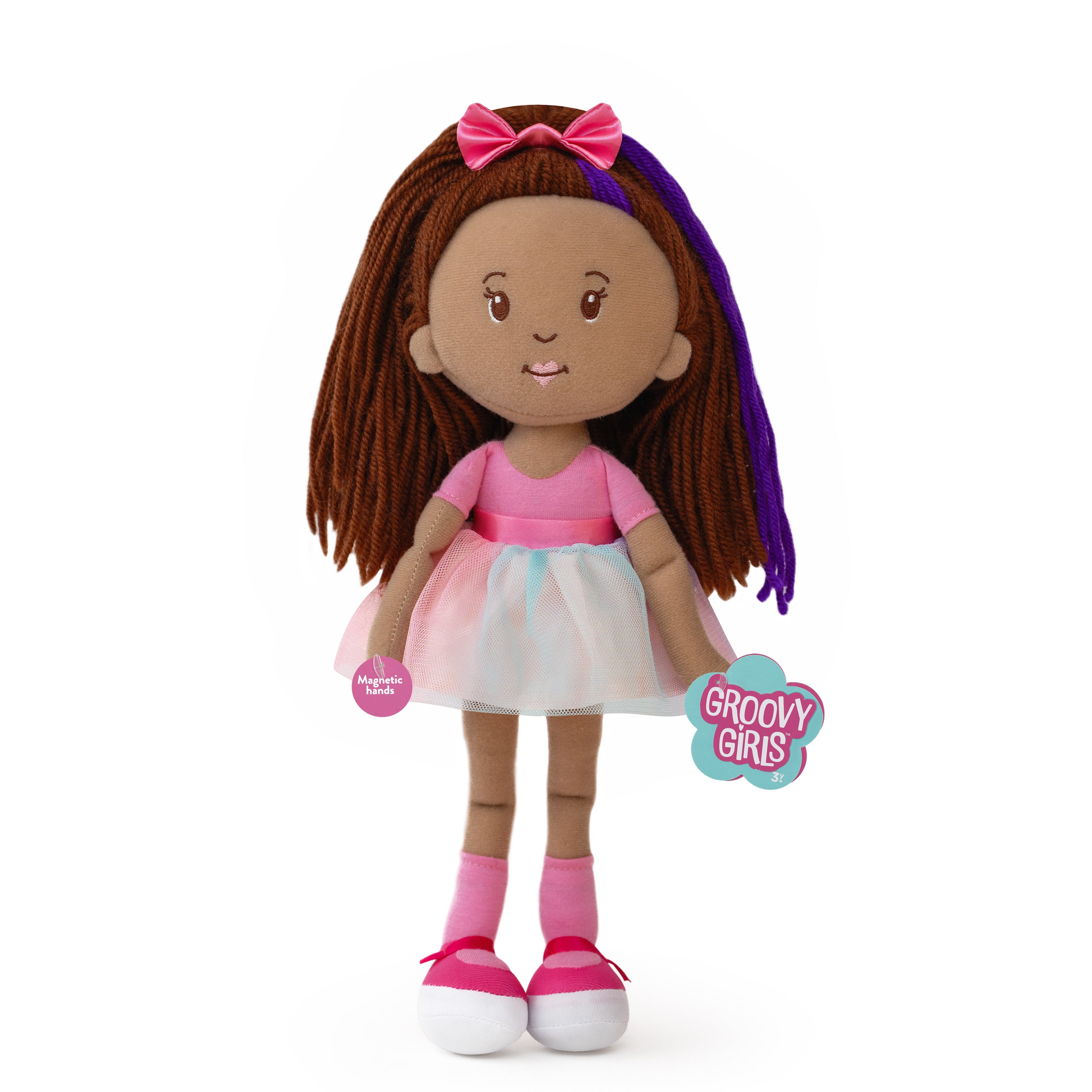 Groovy Girls Iris doll with hangtags on a white background