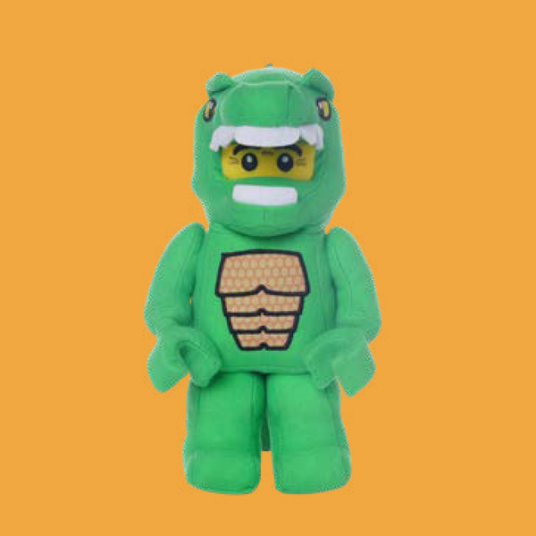 Lizard Guy LEGO Plush character on orange background