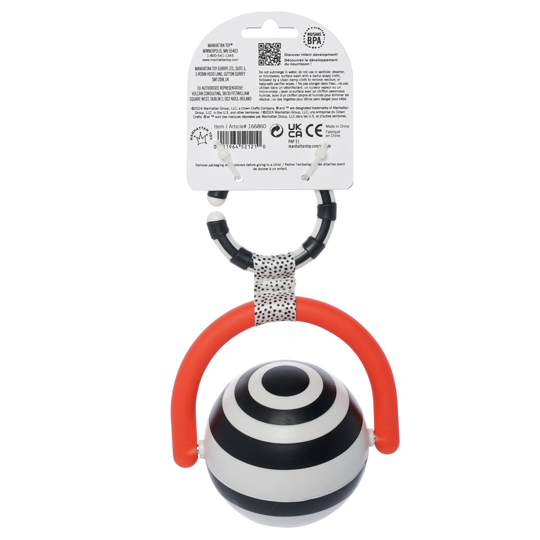 Wimmer Bullseye Ball infant rattle toy in packaging