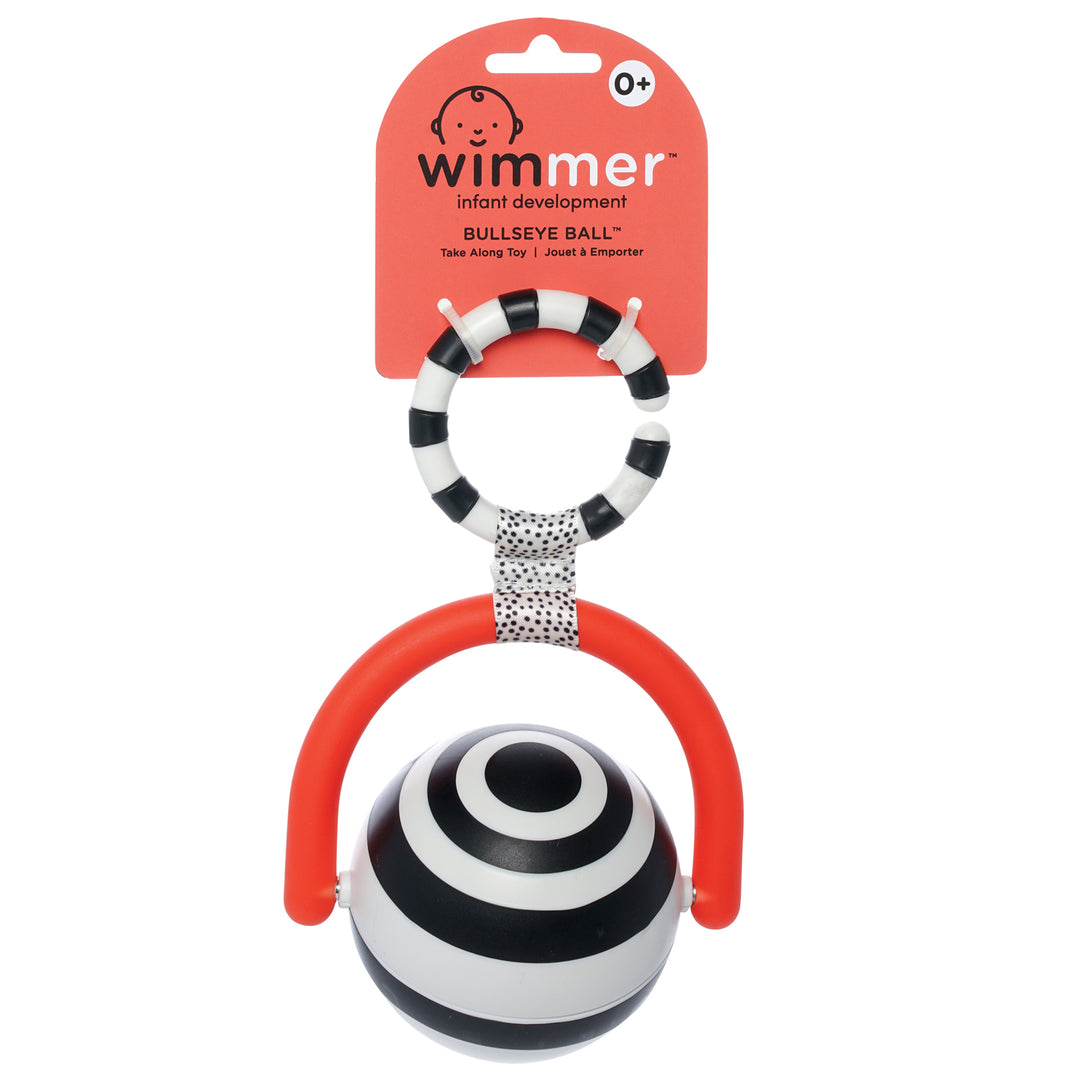 Wimmer Bullseye Ball infant rattle toy in packaging