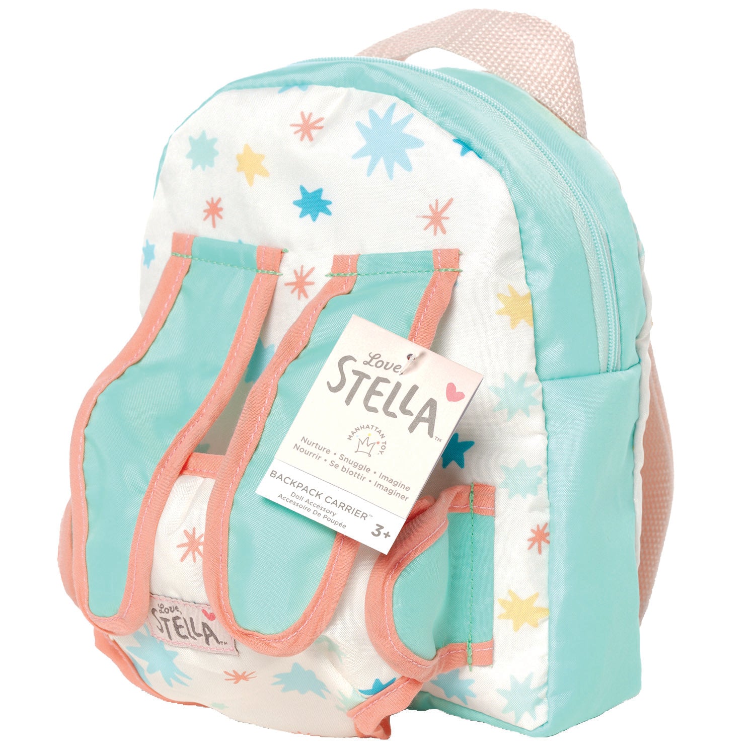 Love stella backpack carrier with zippered pouch and carrying