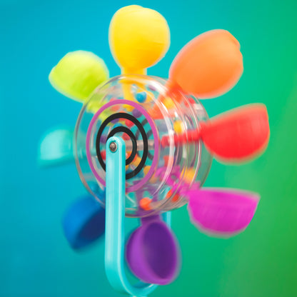 colorful bath toy set with suction cup toy and spinners