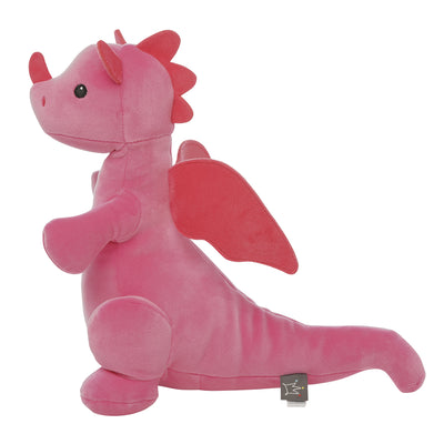 pink dragon plush side profile