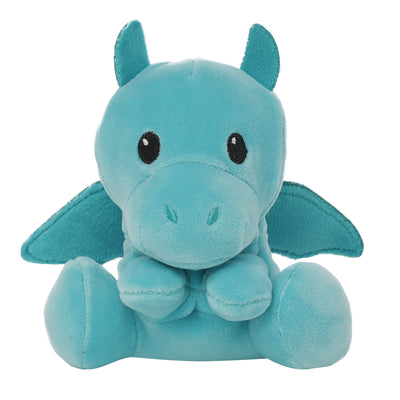 bright baby blue baby dragon plush