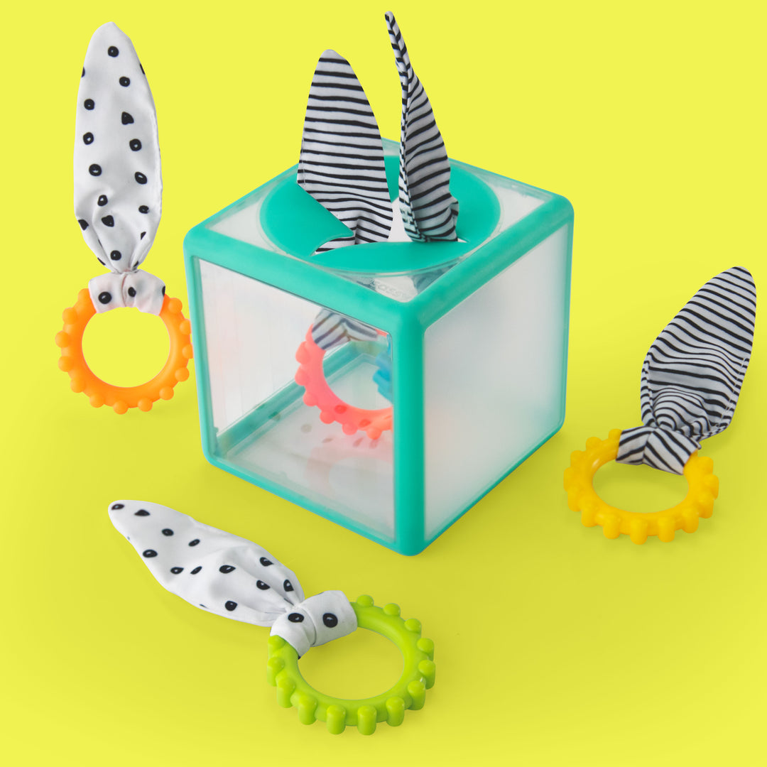 colorful tissue and ring toy