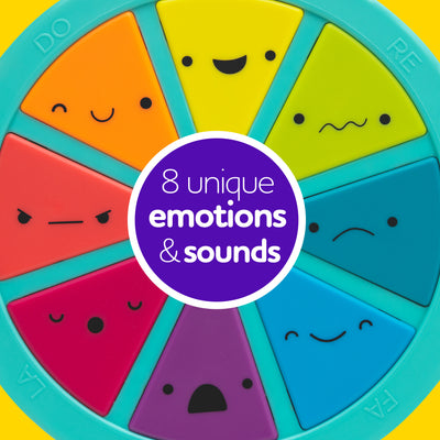 Palette of personalities toys showing 8 unique face emotions