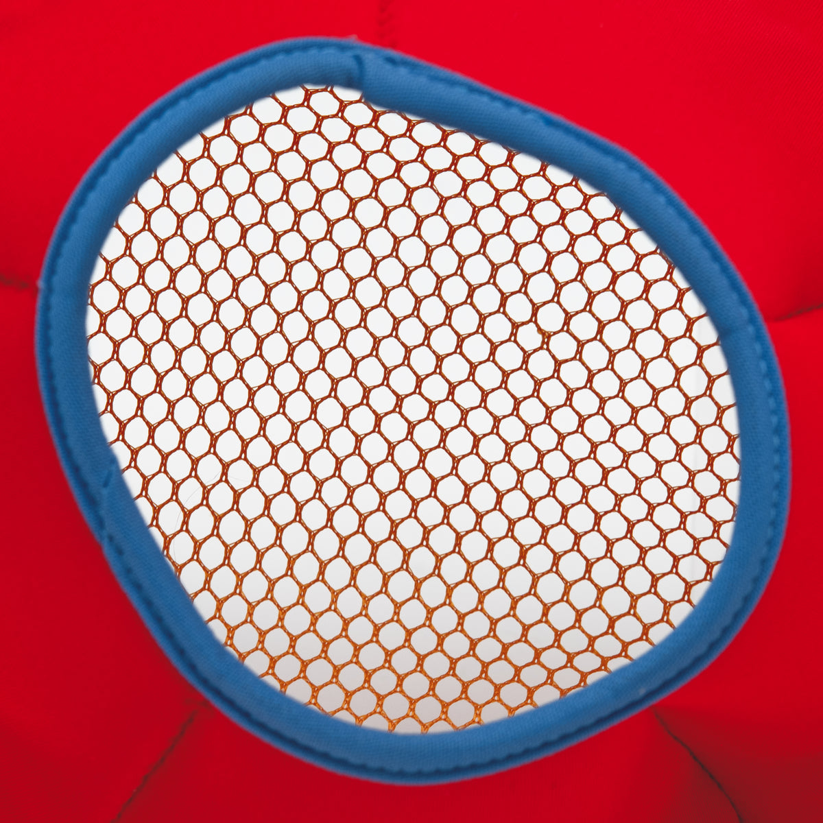 netting on the bottom of a red crab bath toy