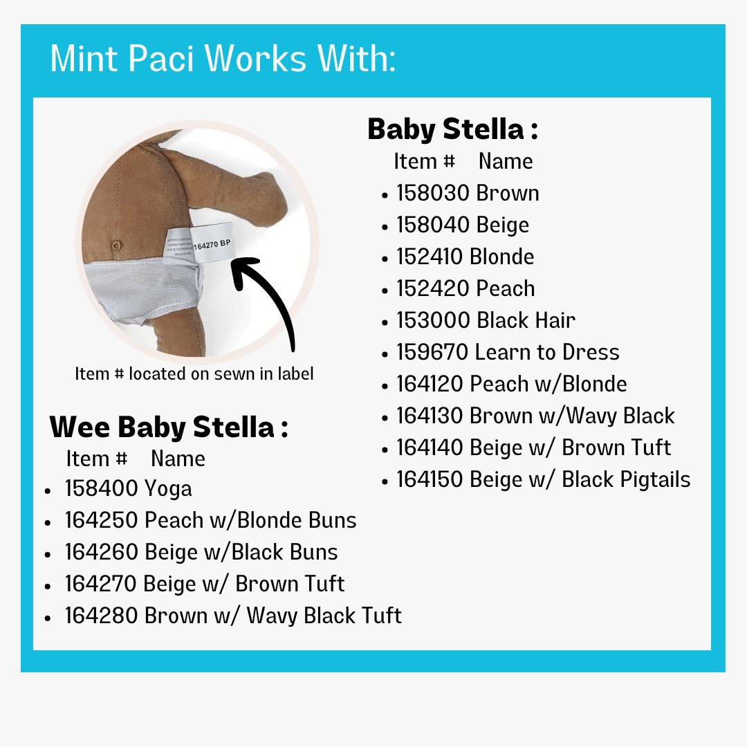 Doll Magnetic Pacifier Replacement Mint Manhattan Toy