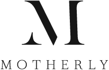 Motherly logo featuring stylized text in black on a white background.