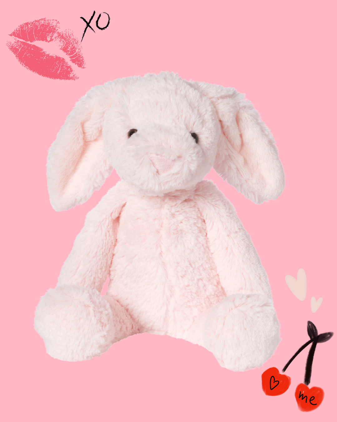 light pink stuffed animal bunny rabbit