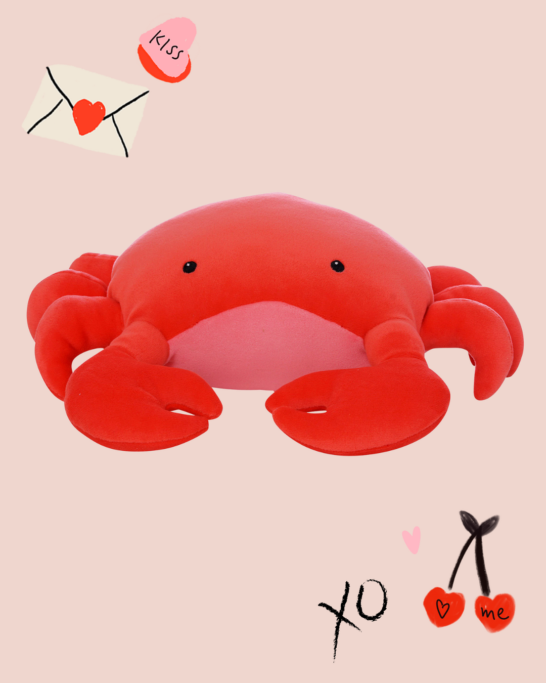 Red stuffed animal crab