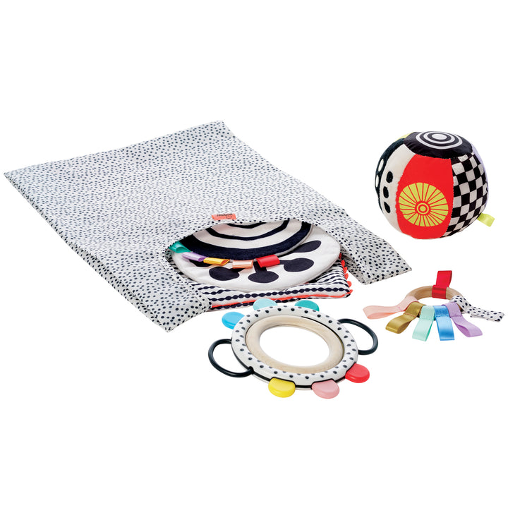 Wimmer Sensory Fun-Damentals Gift Set group visual of four included baby toys