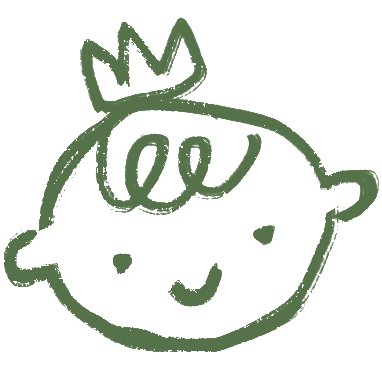 happy child illustration with animated dancing crown on his head