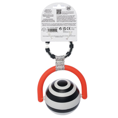 Wimmer Bullseye Ball infant rattle toy in packaging