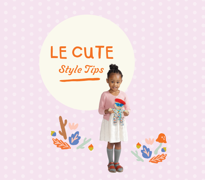 Le Cute Style Tips - Girl holding Wee Baby Stella Doll on purple background