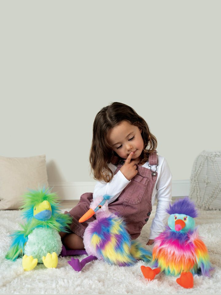 Silly Birds Laverne colorful stuffed animal plush toy