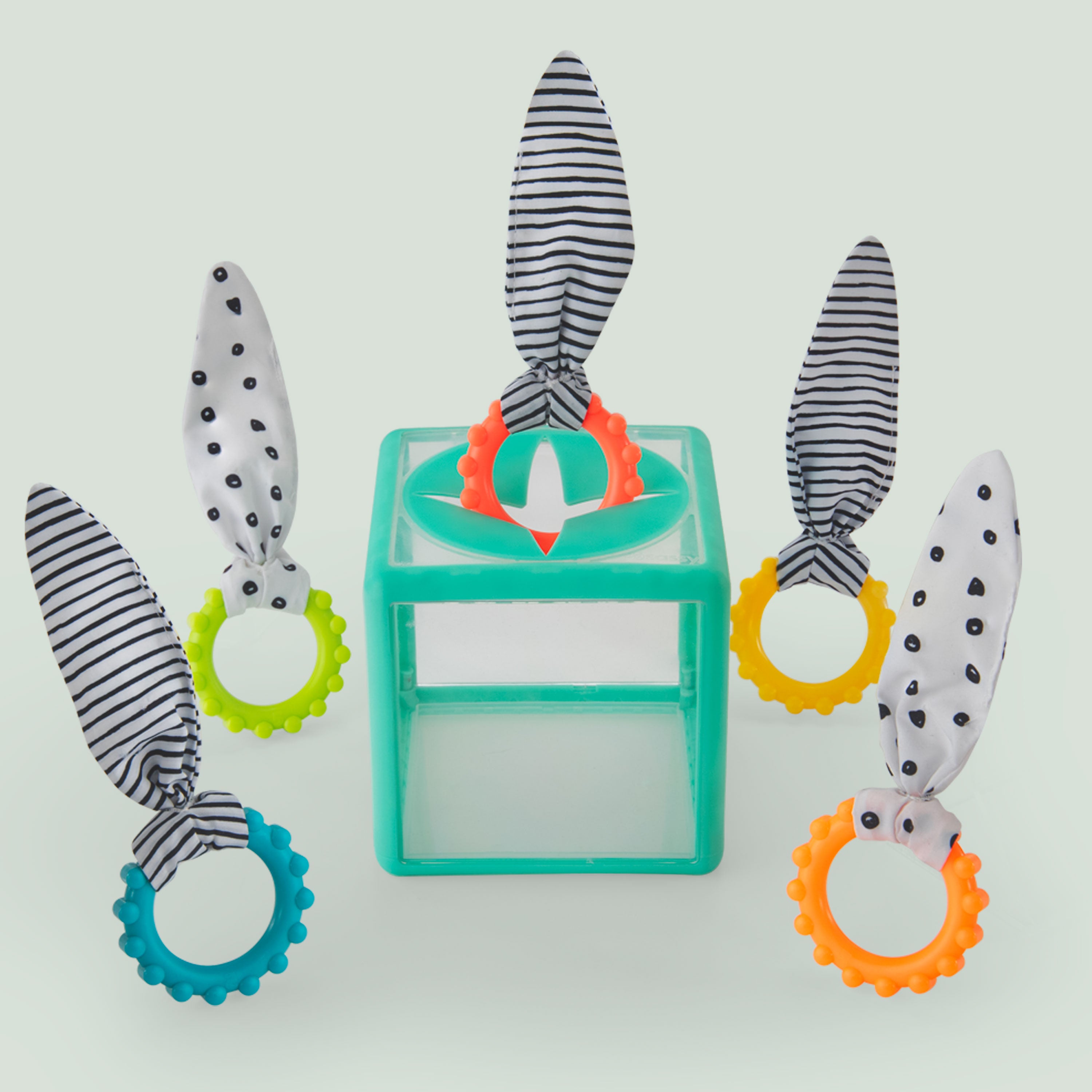 colorful tissue and ring toy