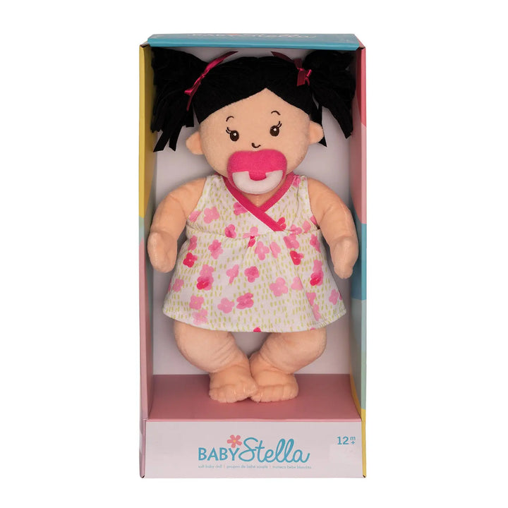 Baby Stella Peach Doll with Black Hair - Baby Stella - Manhattan Toy