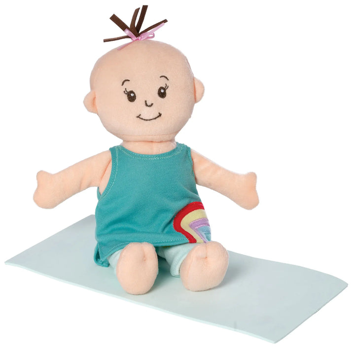 Wee Baby Stella Peach With Brown Hair Yoga Set - Wee Baby Stella - Manhattan Toy