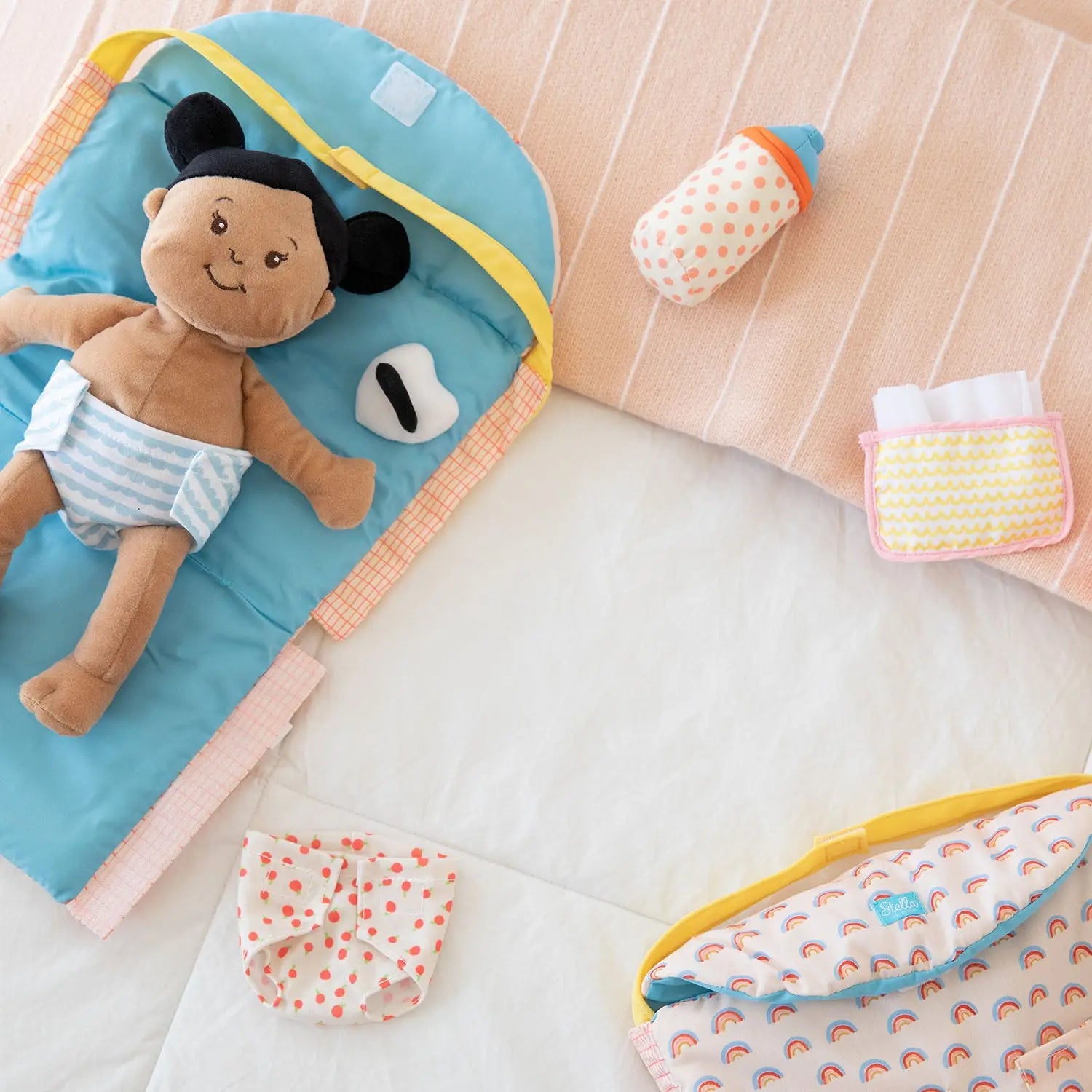 Bear Print Cute 5 In 1 Diaper Bag Set With A Changing Mat – Nila Baby Shop