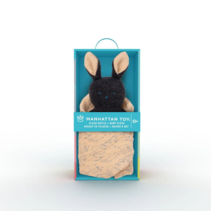Bunny Rattle + Burp Cloth - Baby Toys - Manhattan Toy