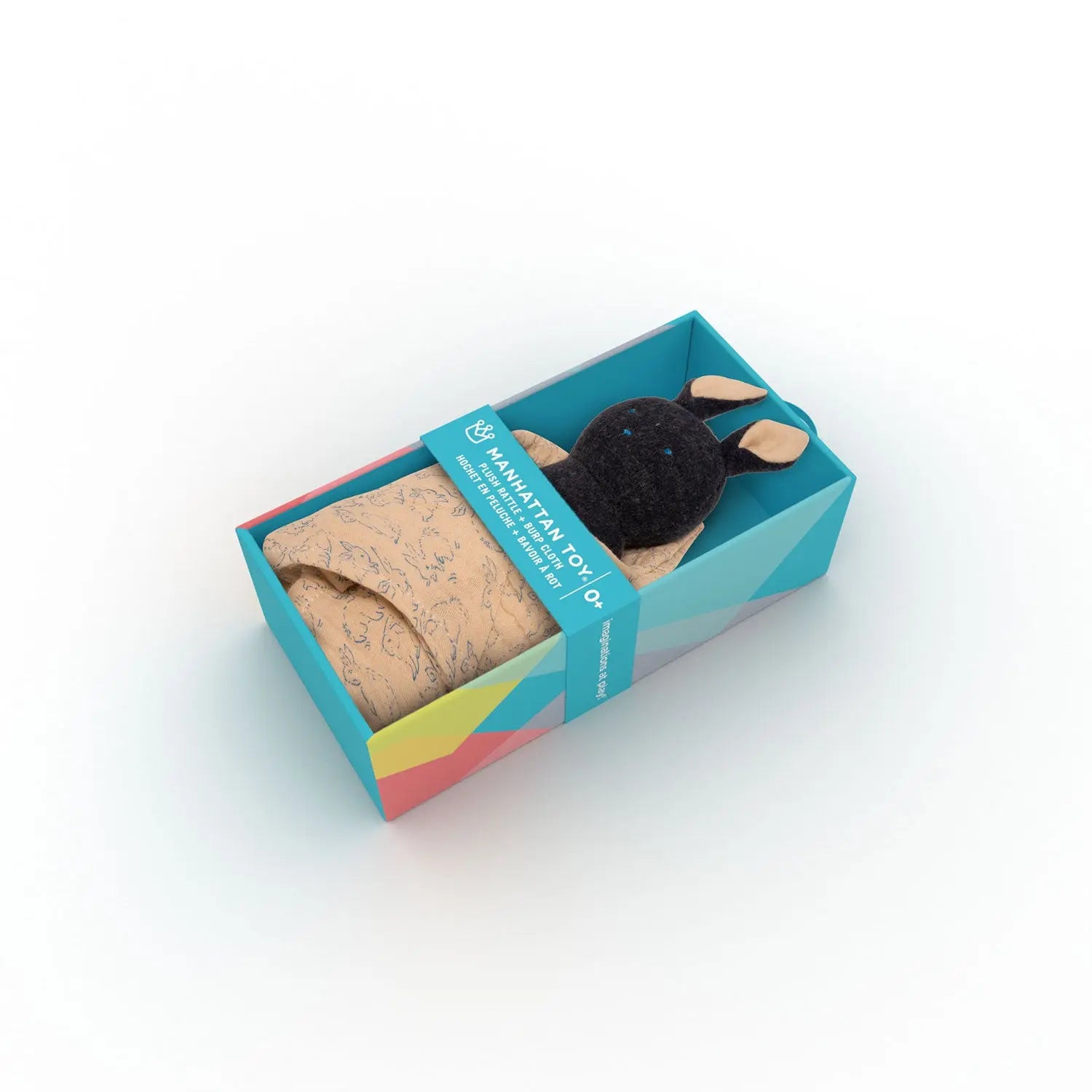 Bunny Rattle + Burp Cloth - Baby Toys - Manhattan Toy