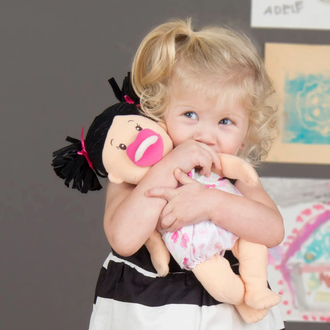 Baby Stella Peach Doll with Black Hair - Baby Stella - Manhattan Toy