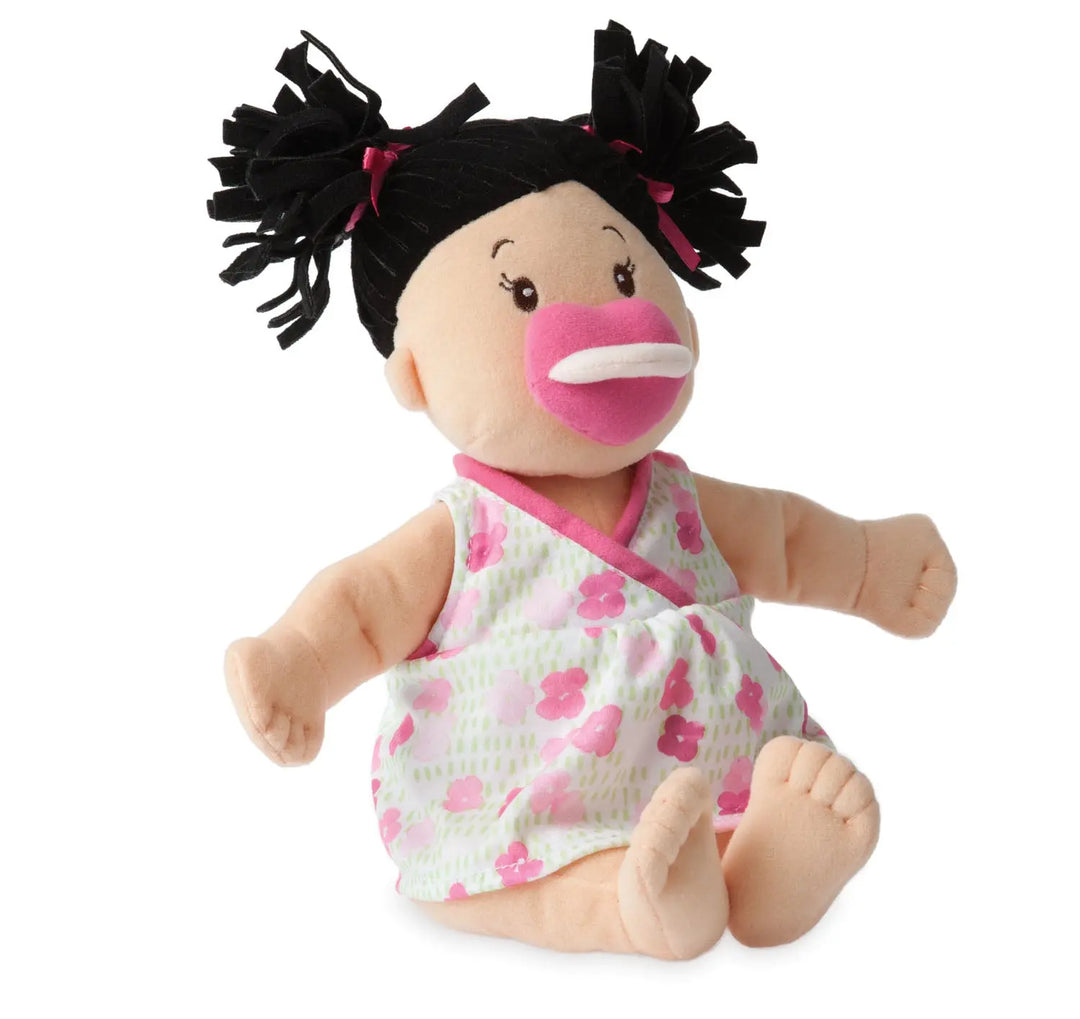 Baby Stella Peach Doll with Black Hair - Baby Stella - Manhattan Toy