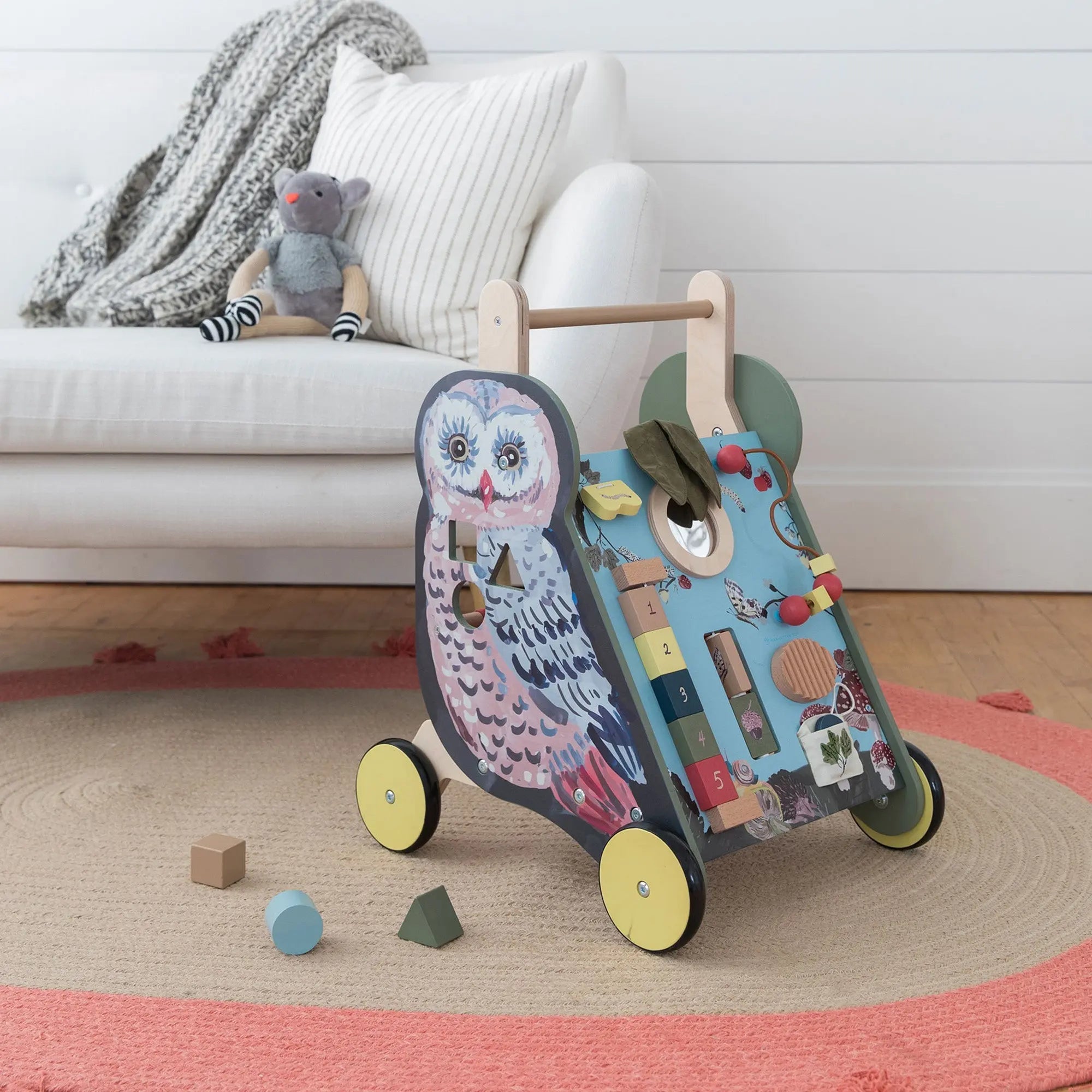 Wildwoods Owl Push-Cart - Manhattan Toy