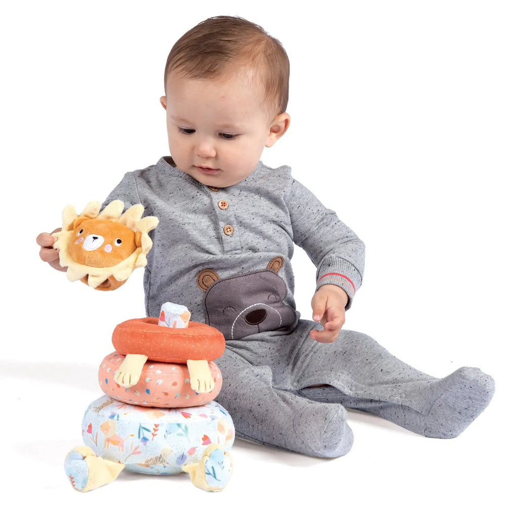 Safari Lion Plush Stacker - Baby Stacker - Manhattan Toy