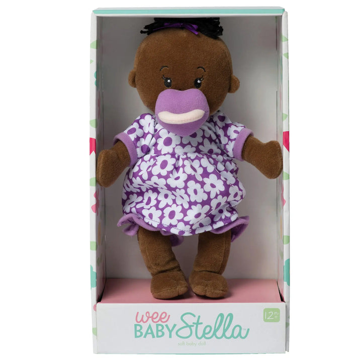 Wee Baby Stella Doll Brown with Black Hair - Wee Baby Stella - Manhattan Toy