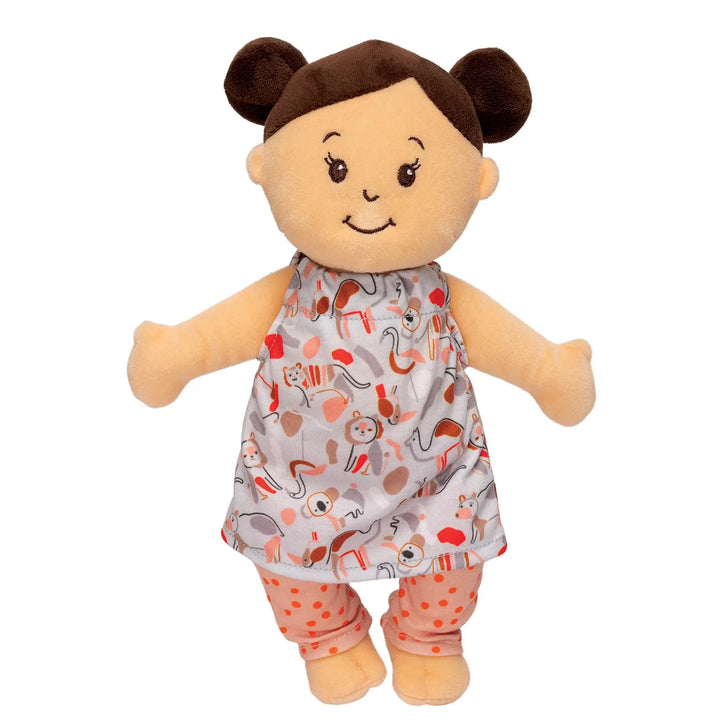 Wee Baby Stella Twins Peach With Brown Hair - Wee Baby Stella - Manhattan Toy